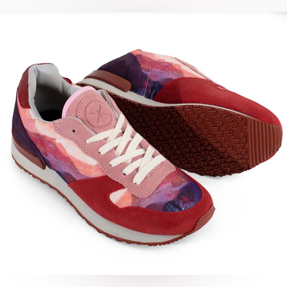 inkkas Women’s Multicolor Red Pink Purple Sneakers